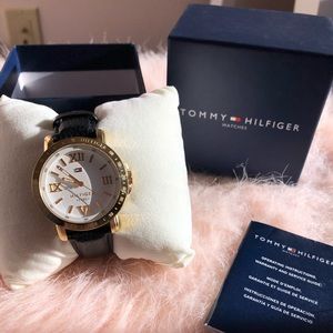 Black leather Tommy Hilfiger watch